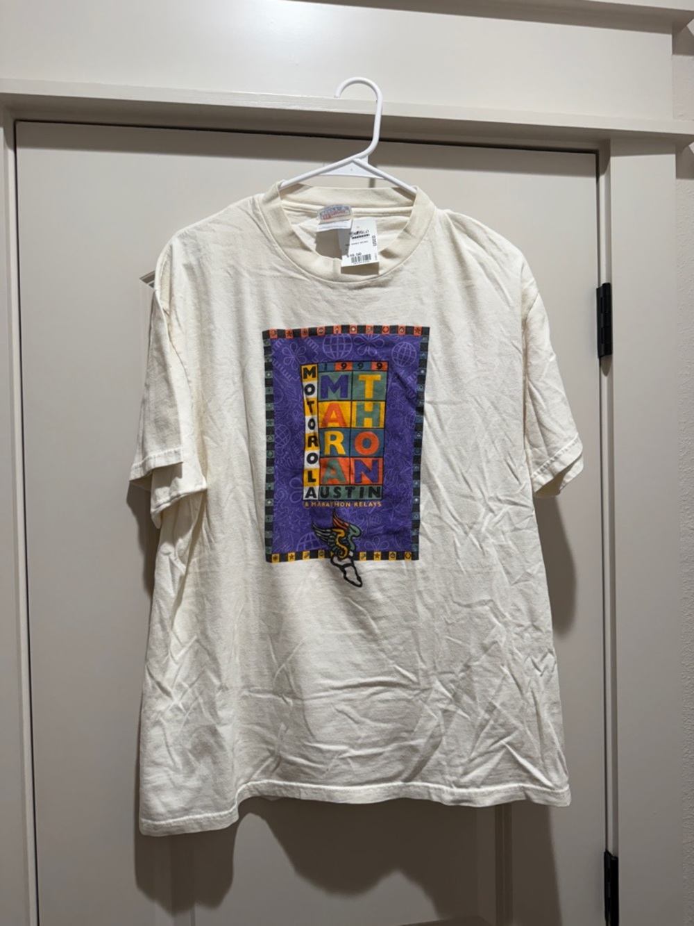 Hanes Cream Beefy-T Classic Crewneck Tee